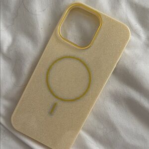 Yellow Glitter iPhone Case